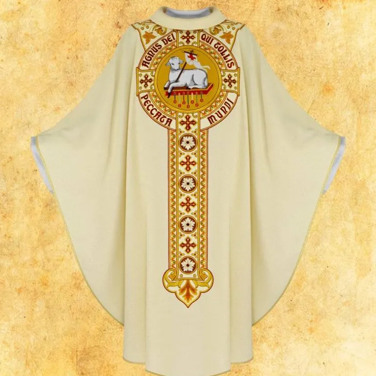 Articles Religieux JP chasuble avec motif Agneau Dieu^ Pâques | Pâques