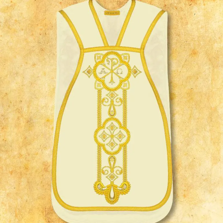 Articles Religieux JP Chasuble liturgique alfa & omega^ Chasubles Romaine