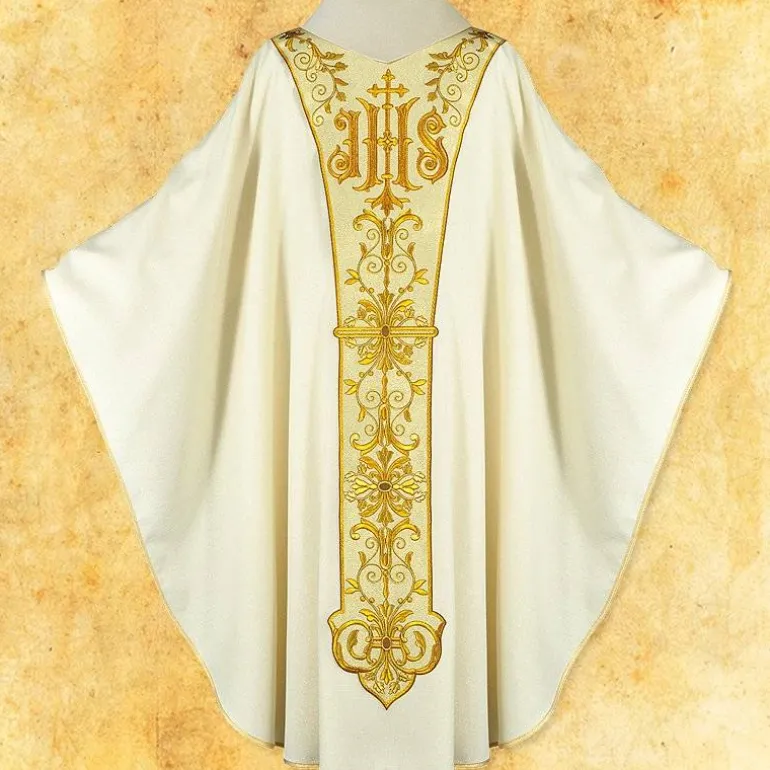 Articles Religieux JP chasuble liturgique brodée^ Mariale