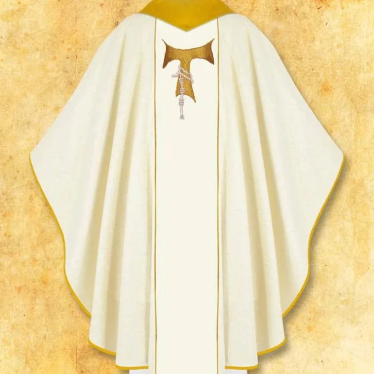 Articles Religieux JP Chasuble liturgique motif Franciscain^ Visages De Saints
