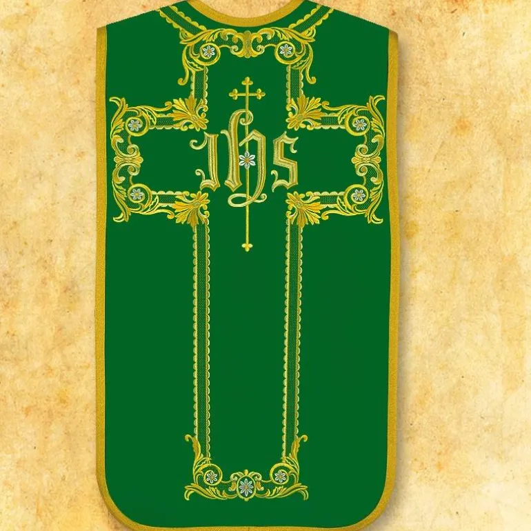 Articles Religieux JP Chasuble liturgique romaine bordo^ Chasubles Romaine