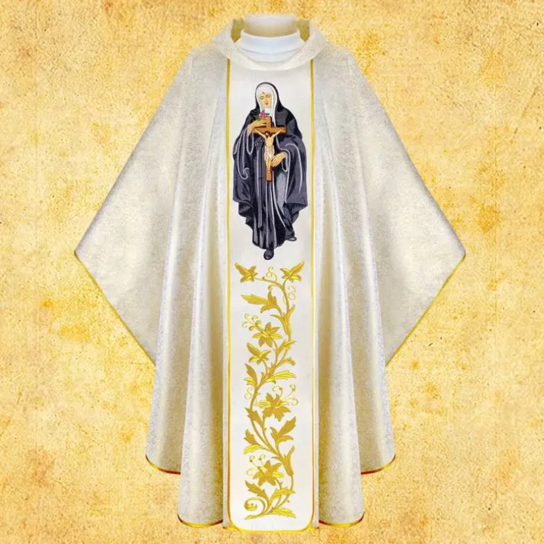 Articles Religieux JP Chasuble liturgique Sainte Rita^ Visages De Saints
