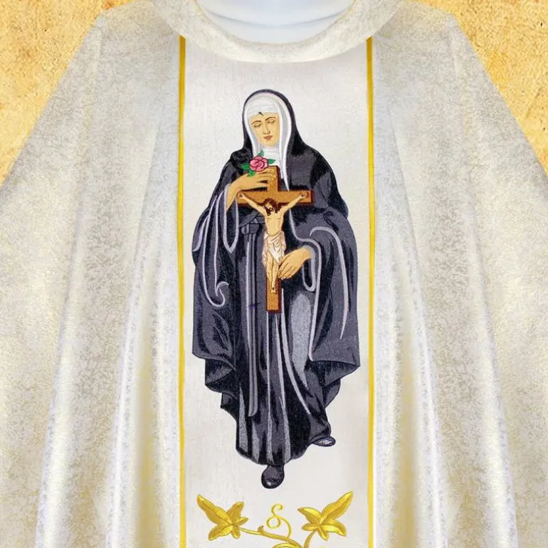 Articles Religieux JP Chasuble liturgique Sainte Rita^ Visages De Saints