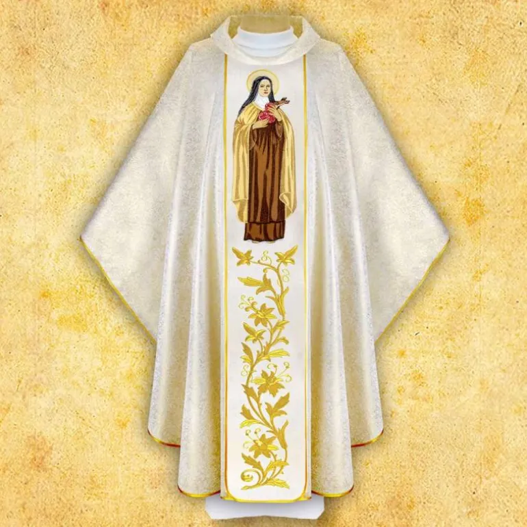 Articles Religieux JP chasuble liturgique sainte therese^ Visages De Saints