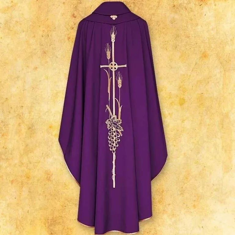 Articles Religieux JP chasuble liturgique violet^ L'Avent | L'Avent