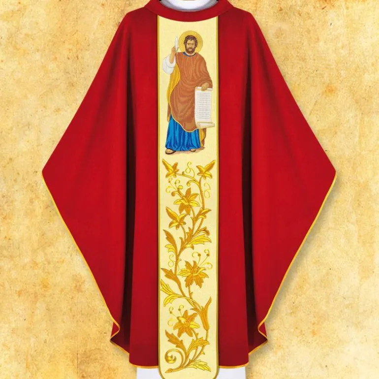 Articles Religieux JP Chasuble liturgique visage Saint Matthieu Evangeliste^ Visages De Saints