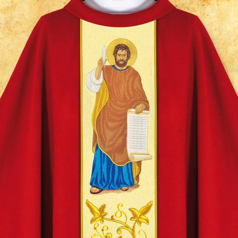 Articles Religieux JP Chasuble liturgique visage Saint Matthieu Evangeliste^ Visages De Saints
