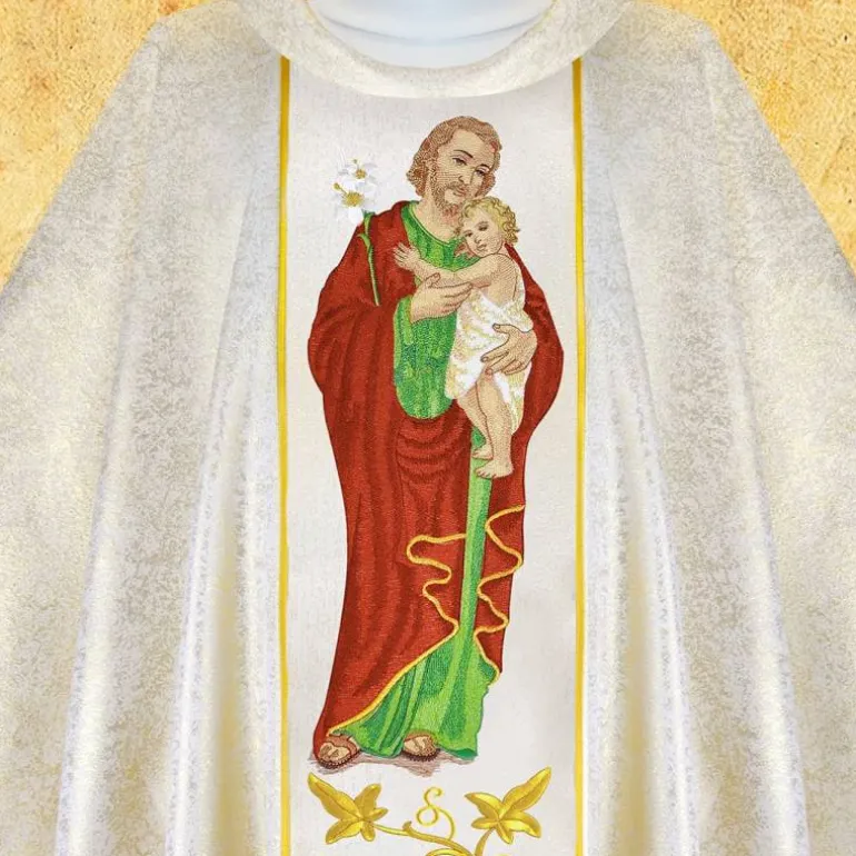 Articles Religieux JP Chasuble pour messe Saint Joseph^ Visages De Saints