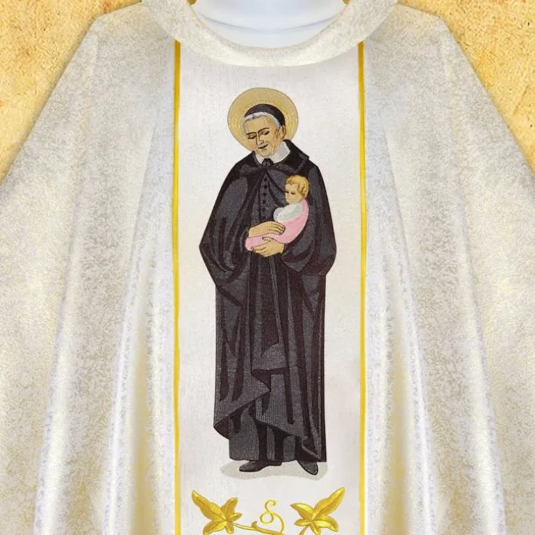 Articles Religieux JP chasuble pour messe Saint Vincent^ Visages De Saints