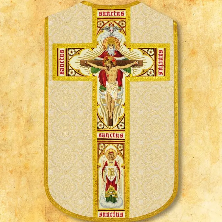 Articles Religieux JP Chasuble romaine liturgique sanctus^ Chasubles Romaine
