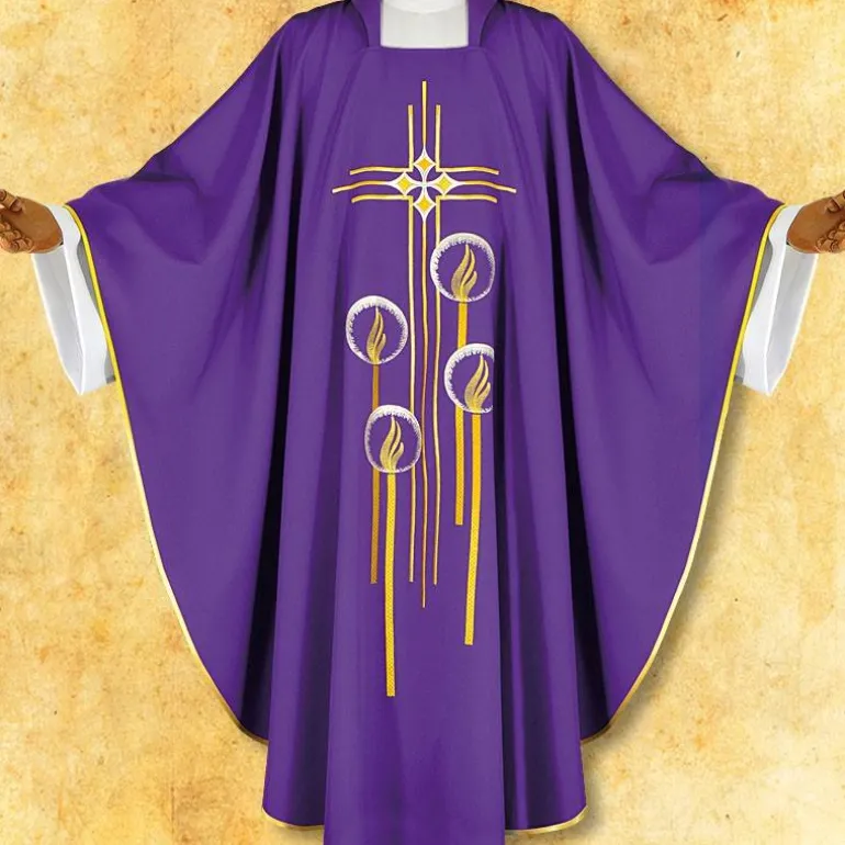 Articles Religieux JP Chasuble violet pour avent^ L'Avent | L'Avent