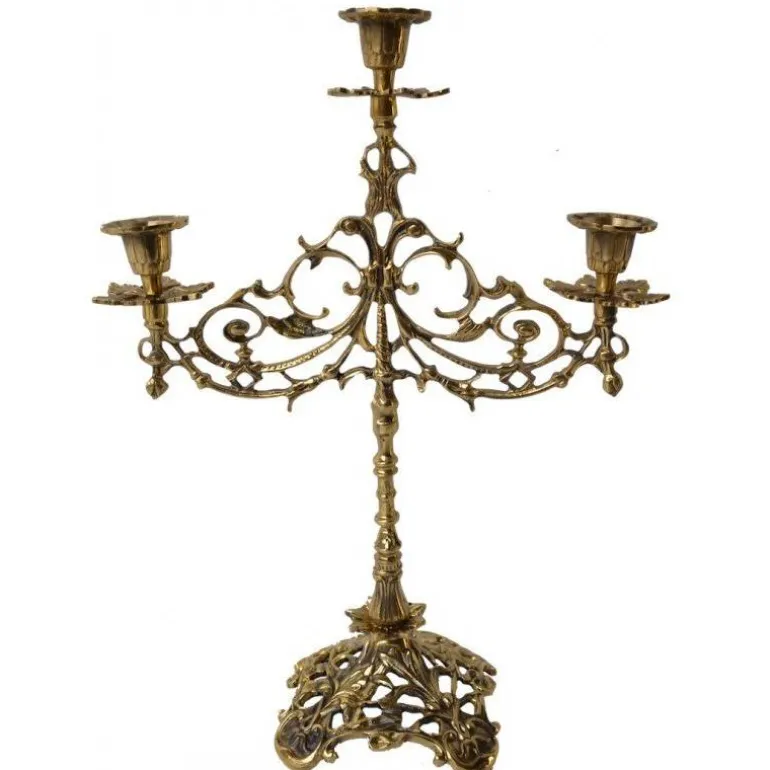 Articles Religieux JP Le chandelier 3 flammes -^ Chandelier / Candelabre