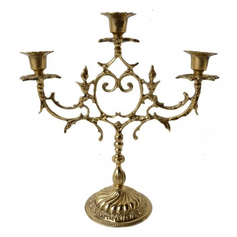 Articles Religieux JP Le chandelier 3 flammes - cœur -^ Chandelier / Candelabre
