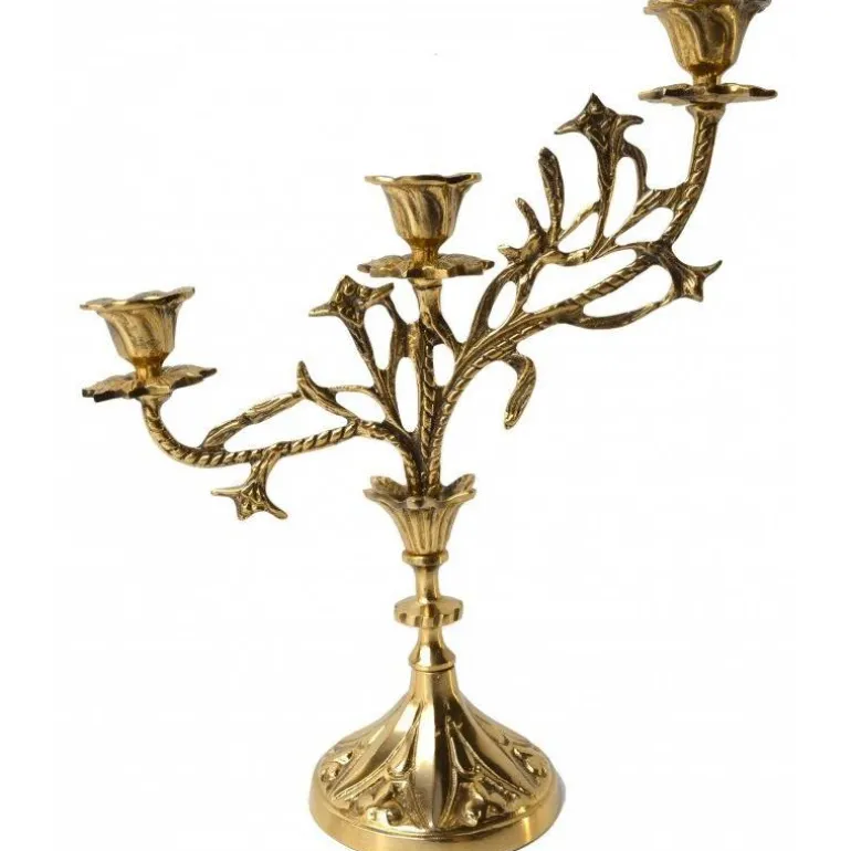 Articles Religieux JP Le chandelier III flammes -^ Chandelier / Candelabre