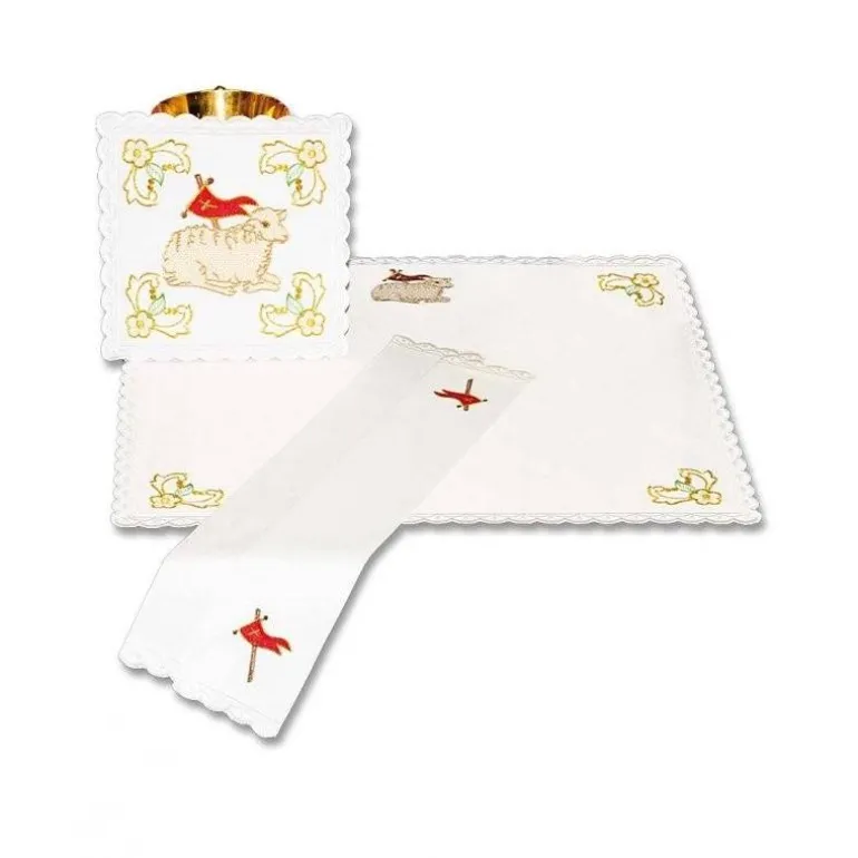 Articles Religieux JP linge d'autel agneau^ Ligne D'Autel - Complet