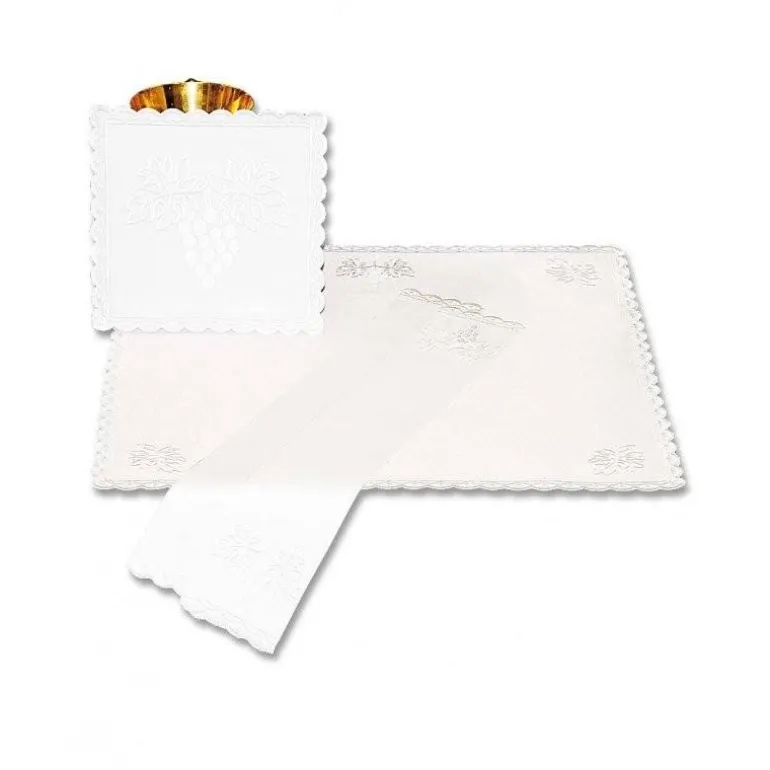 Articles Religieux JP Linge d'autel brodée complet^ Ligne D'Autel - Complet