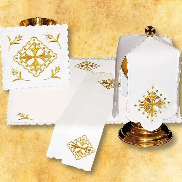 Articles Religieux JP linge d'autel brodée pour messe^ Ligne D'Autel - Complet