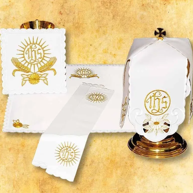 Articles Religieux JP linge d'autel brodée pour messe^ Ligne D'Autel - Complet