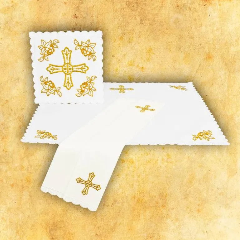 Articles Religieux JP linge d'autel brodée pour messe^ Ligne D'Autel - Complet