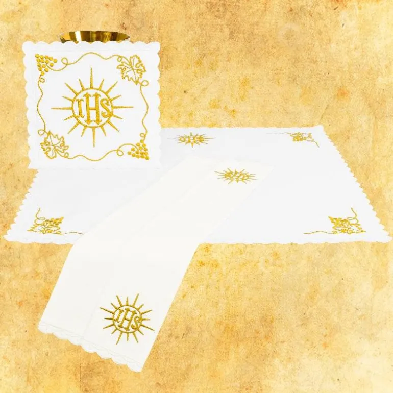 Articles Religieux JP linge d'autel brodée pour messe^ Ligne D'Autel - Complet