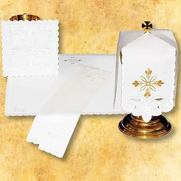 Articles Religieux JP linge d'autel complet liturgique pour messe^ Ligne D'Autel - Complet