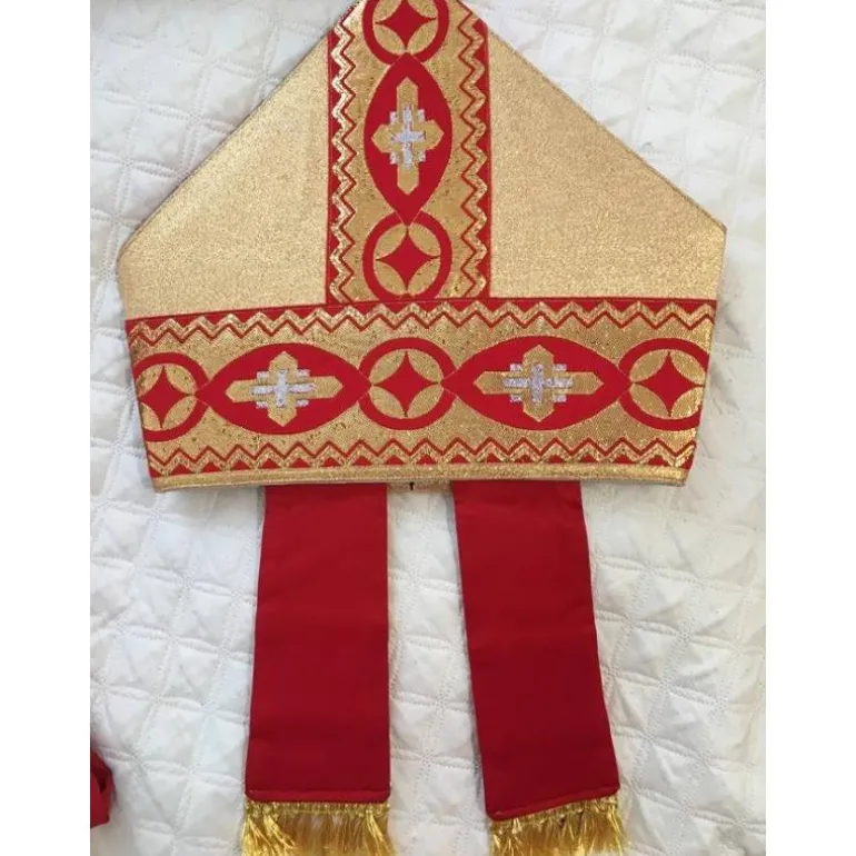 Articles Religieux JP Mitre La Croix rouge -^ Mitres