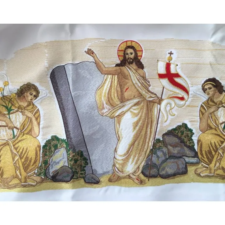 Articles Religieux JP nappe d'autel^ Nappe Pâques | Broderie Devant