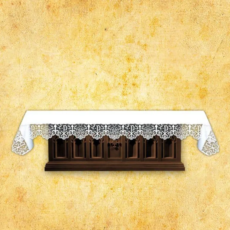 Articles Religieux JP Nappe d'autel - Le mystère de l'Eucharistie^ Broderie Devant | Vendu Par Metre