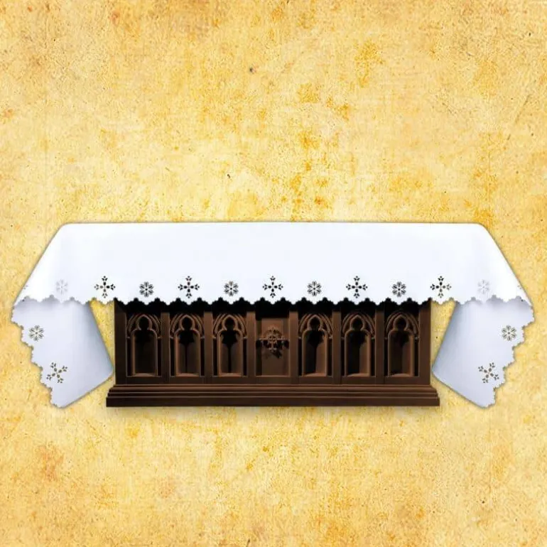 Articles Religieux JP Nappe d'autel - Le mystère de l'Eucharistie^ Broderie Devant | Vendu Par Metre