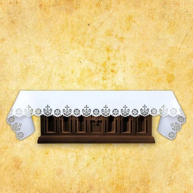 Articles Religieux JP Nappe d'autel - Le mystère de l'Eucharistie^ Broderie Devant | Vendu Par Metre
