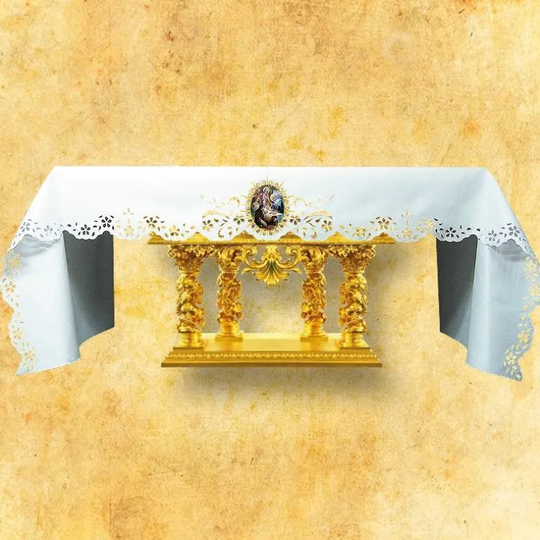Articles Religieux JP Nappe d'autel - Noël 9 -^ Nappe Noël | Broderie Devant