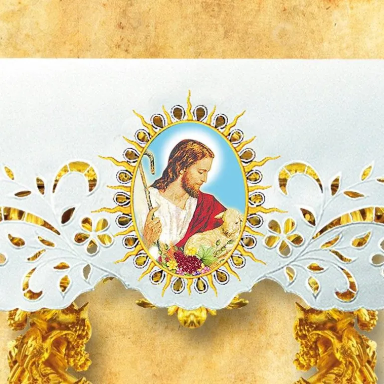 Articles Religieux JP Nappe d'autel - Pâques 6 -^ Nappe Pâques | Broderie Devant