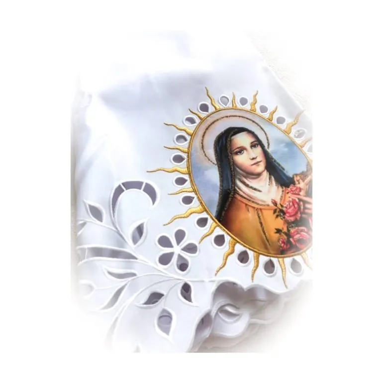 Articles Religieux JP Nappe d'autel - Sainte Thérèse -^ Broderie Devant