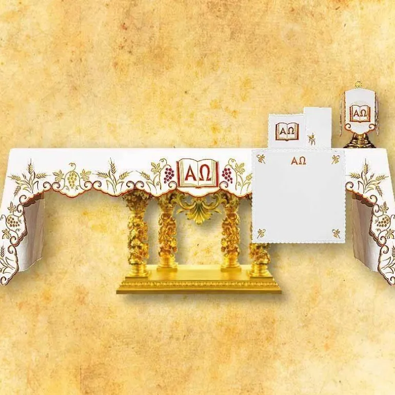 Articles Religieux JP Nappe d’autel Alfa & Oméga -^ Nappe Pâques | Pâques