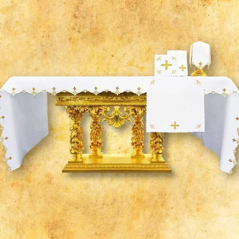 Articles Religieux JP nappe d'autel brodée^ Vendu Par Metre