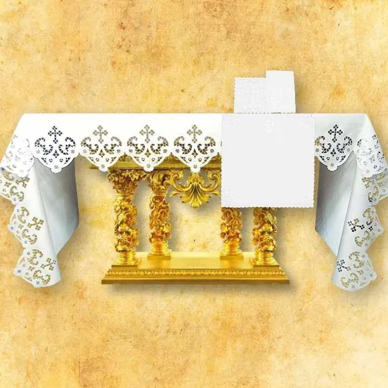 Articles Religieux JP nappe d'autel brodée^ Vendu Par Metre