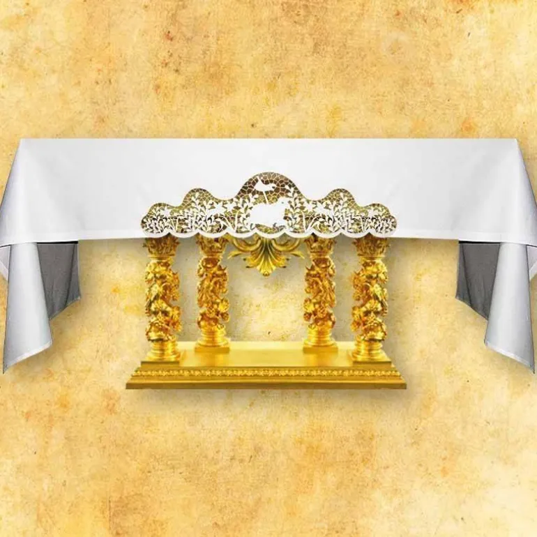 Articles Religieux JP nappe d'autel brodée^ Nappe Pâques | Broderie Devant