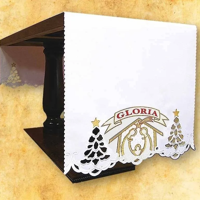 Articles Religieux JP nappe d'autel brodée^ Nappe Noël | Broderie De 2 Cotes