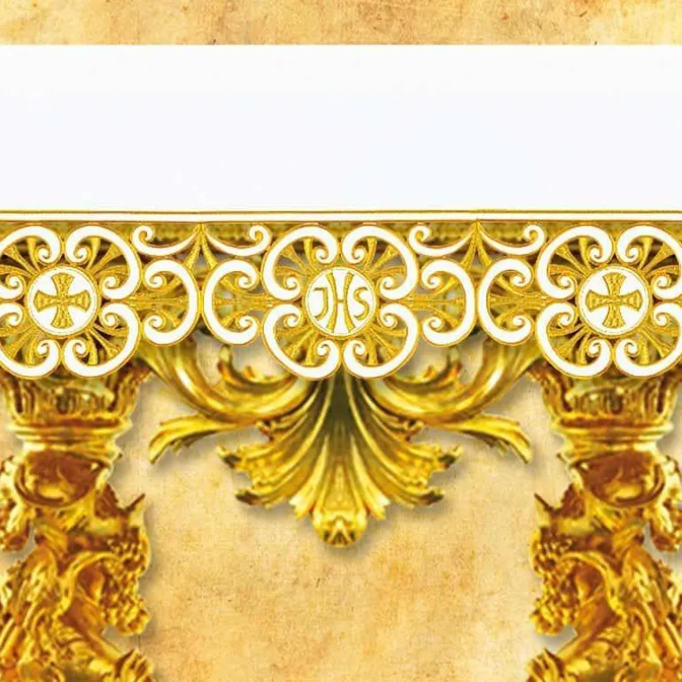 Articles Religieux JP nappe d'autel brodée^ Vendu Par Metre
