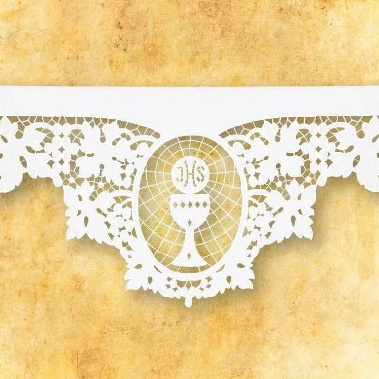 Articles Religieux JP Nappe d'autel brodée^ Broderie Devant