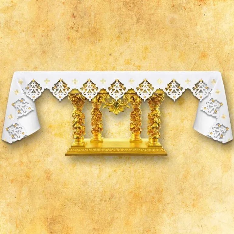 Articles Religieux JP nappe d'autel brodée messe de noël^ Nappe Noël | Vendu Par Metre