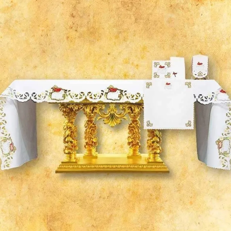 Articles Religieux JP nappe d'autel brodée Pâques^ Nappe Pâques