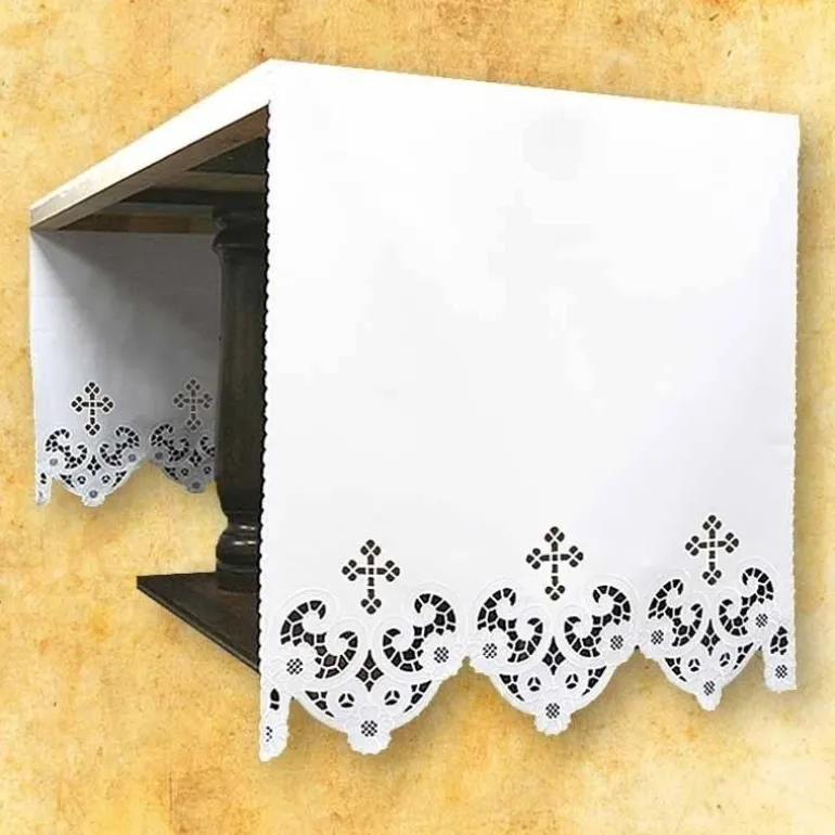 Articles Religieux JP nappe d'autel église^ Broderie De 2 Cotes