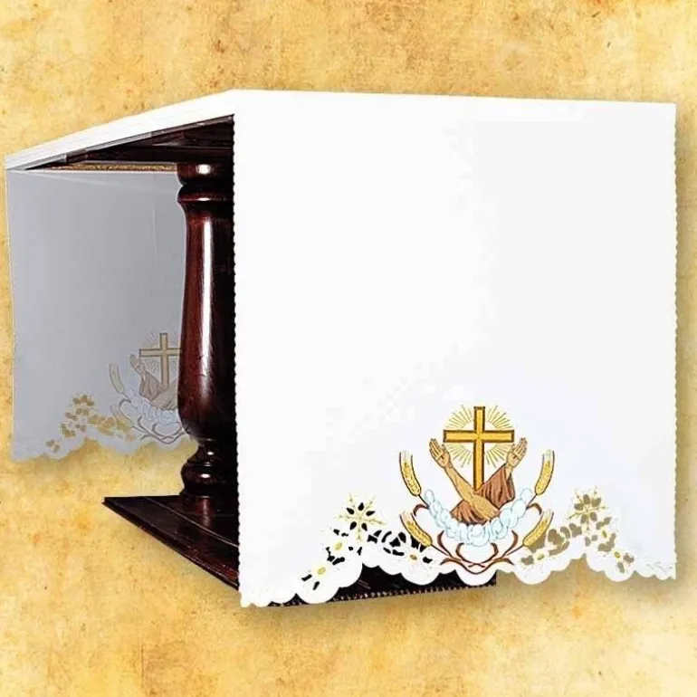 Articles Religieux JP nappe d'autel église^ Broderie De 2 Cotes