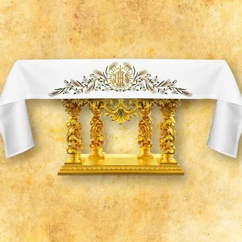 Articles Religieux JP nappe pour église^ Broderie Devant | Premiere Communion Et Profession De Foi