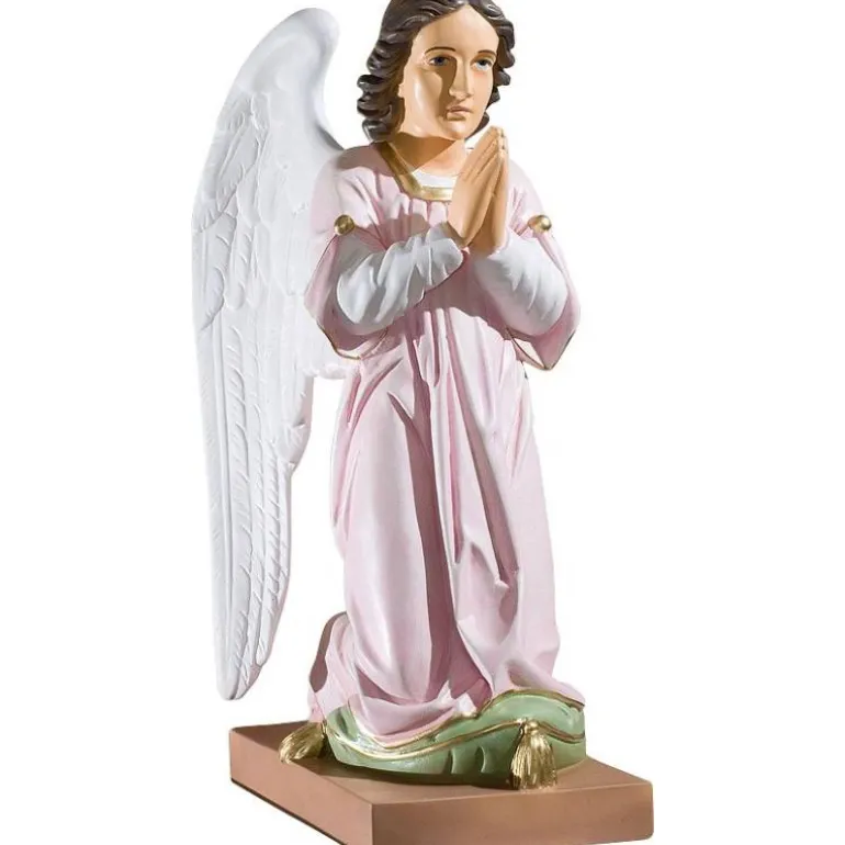 Articles Religieux JP statue Ange couleur rose^ Anges