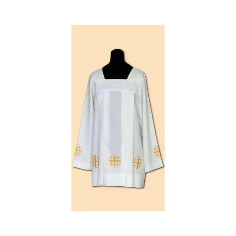 Articles Religieux JP Surplis de prêtre avec broderie -^ Surplis
